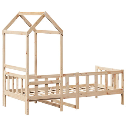 Day Bed with Roof without Mattress 80x200 cm Solid Wood