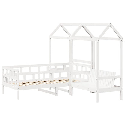 Day Bed Set with Roof without Mattress White 80x200 cm