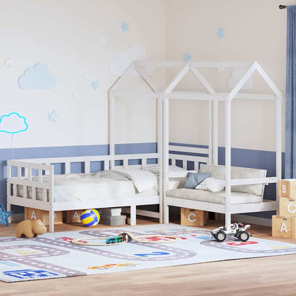 Day Bed Set with Roof without Mattress White 80x200 cm