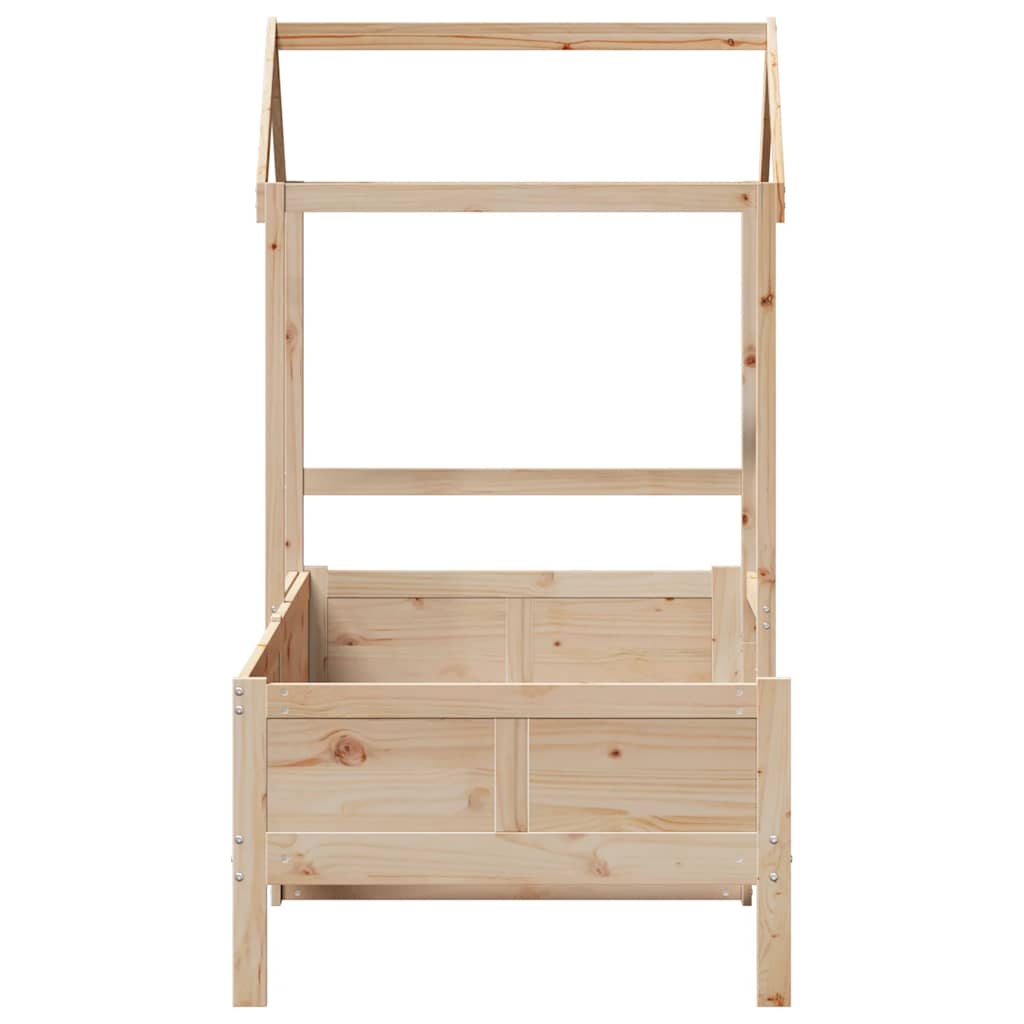 Day Bed with Roof without Mattress 80x200 cm Solid Wood
