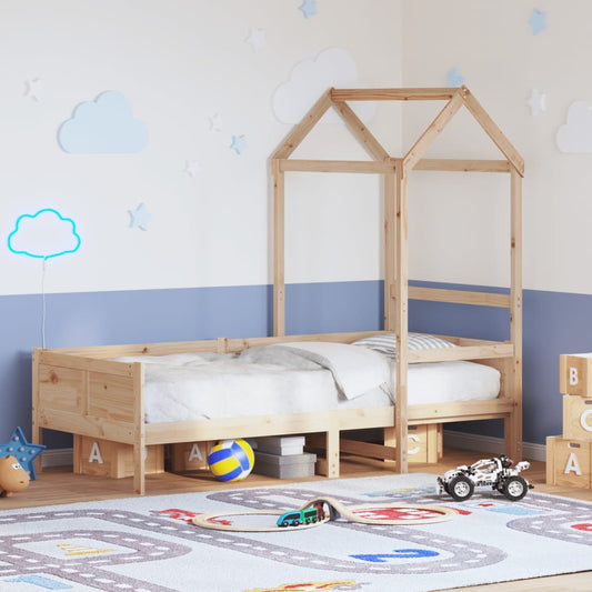 Day Bed with Roof without Mattress 80x200 cm Solid Wood