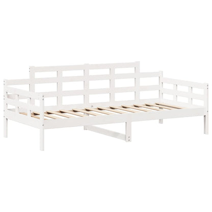 Day Bed with Roof without Mattress White 80x200 cm Solid Wood