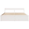 Bed Frame without Mattress White 200x200 cm Solid Wood Pine