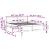 Bed Frame without Mattress White 200x200 cm Solid Wood Pine