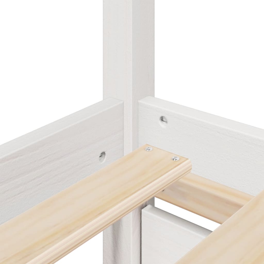 Bed Frame without Mattress White 160x200 cm Solid Wood Pine