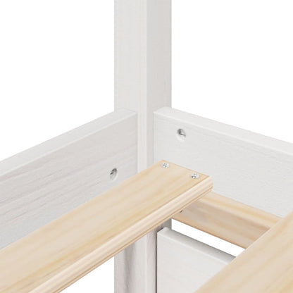 Bed Frame without Mattress White 160x200 cm Solid Wood Pine