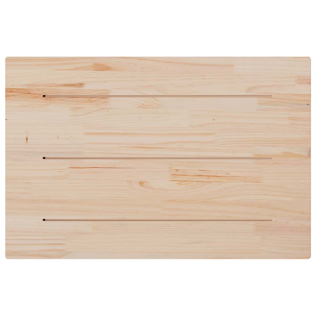 Table Top 80x50x2.5 cm Rectangular Solid Wood Pine