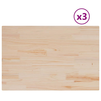 Table Tops 3 pcs 80x53x2.5 cm Rectangular Solid Wood Pine
