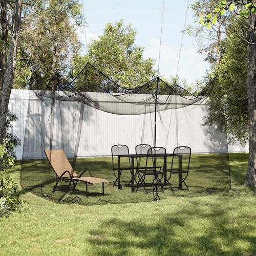 Mosquito Net for Indoor Outdoor 156 Mesh Black 300x300x250 cm