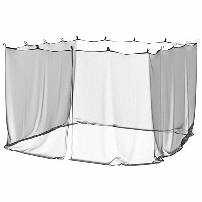 Mosquito Net for Gazebo Rectangular 220 mesh Black Polyester