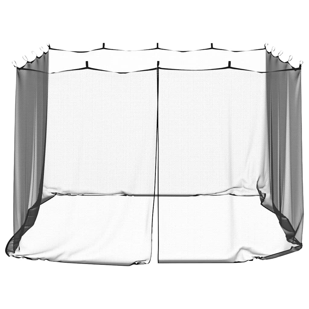 Mosquito Net for Gazebo Rectangular 220 mesh Black Polyester