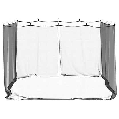 Mosquito Net for Gazebo Rectangular 220 mesh Black Polyester