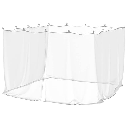 Mosquito Net for Gazebo Rectangular 220 mesh White Polyester
