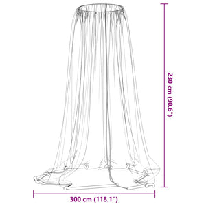 Mosquito Net for Umbrella 220 Mesh White Φ300x230 cm