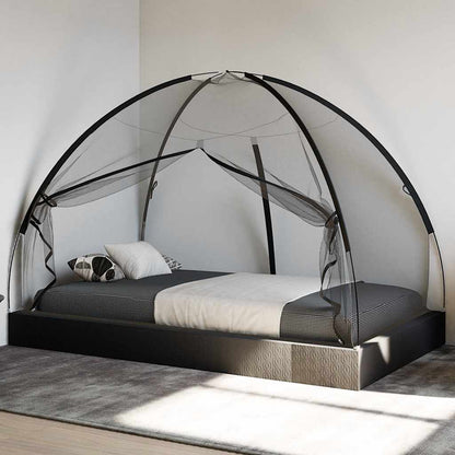 Mosquito Net Mongolia with Doors 220 Mesh Black 200x120x130 cm