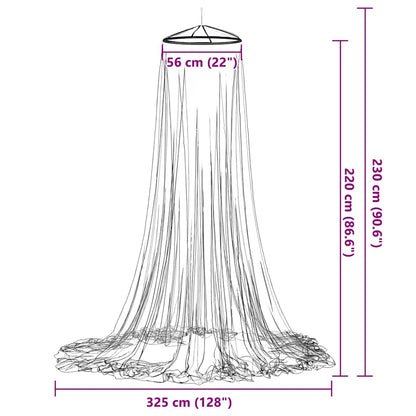 Mosquito Net for Bed A-Shape 156 mesh 1020 cm Polyester