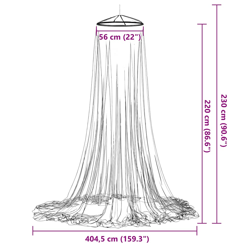 Mosquito Net for Bed A-Shape 156 mesh 1270 cm Polyester
