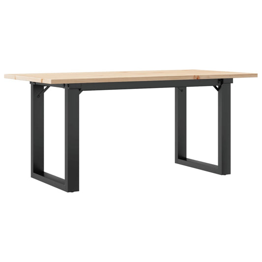 Coffee Table O-Frame 90x40x45 cm Solid Wood Pine and Steel