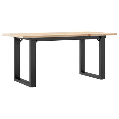 Coffee Table O-Frame 100x50x45 cm Solid Wood Pine and Steel