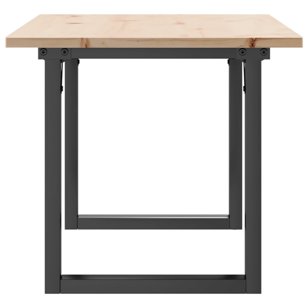 Coffee Table O-Frame 100x50x45 cm Solid Wood Pine and Steel