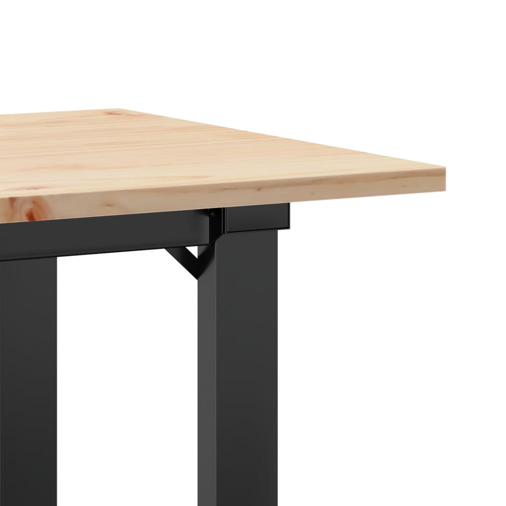 Coffee Table O-Frame 100x50x45 cm Solid Wood Pine and Steel