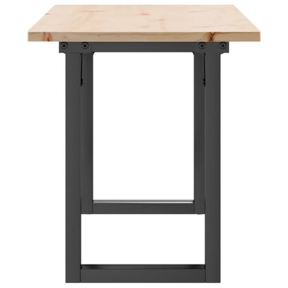 Coffee Table O-Frame 110x40x45 cm Solid Wood Pine and Steel