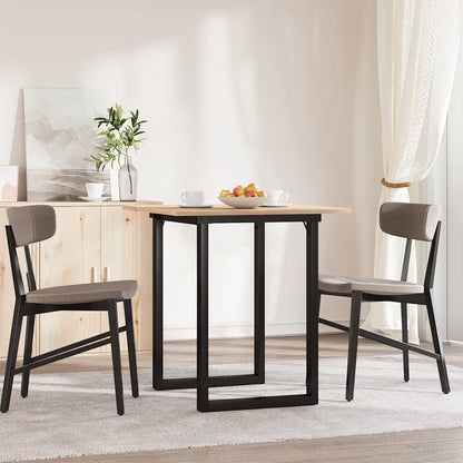 Dining Table O-Frame 70x70x75 cm Solid Wood Pine and Steel