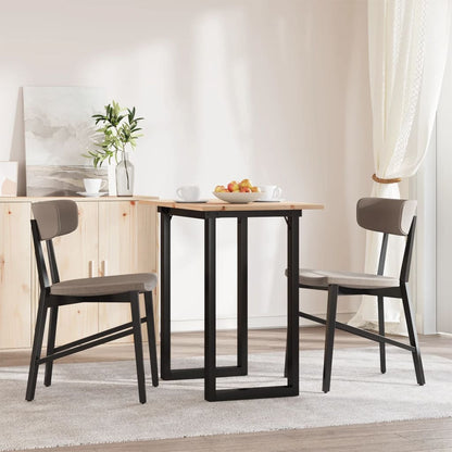 Dining Table O-Frame 80x50x75 cm Solid Wood Pine and Steel