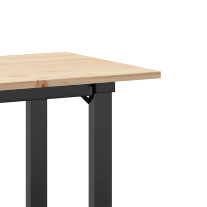 Dining Table O-Frame 80x50x75 cm Solid Wood Pine and Steel