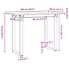Dining Table O-Frame 100x50x75 cm Solid Wood Pine and Steel