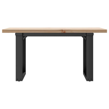 Coffee Table O-Frame 80x50x40.5 cm Solid Wood Pine and Steel