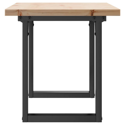 Coffee Table O-Frame 90x40x45.5 cm Solid Wood Pine and Steel