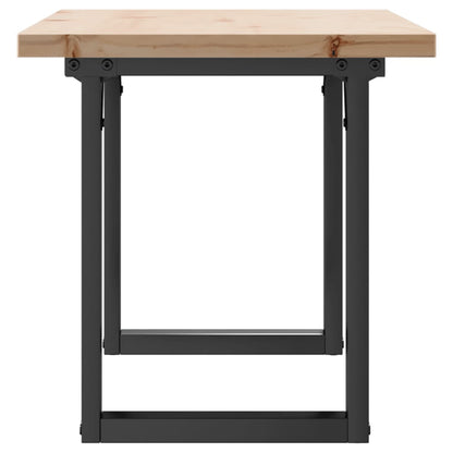 Coffee Table O-Frame 100x50x45.5 cm Solid Wood Pine and Steel