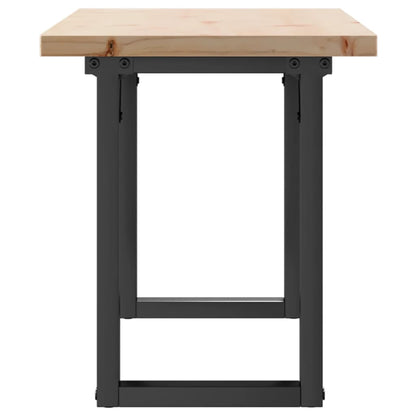 Coffee Table O-Frame 110x40x45.5 cm Solid Wood Pine and Steel