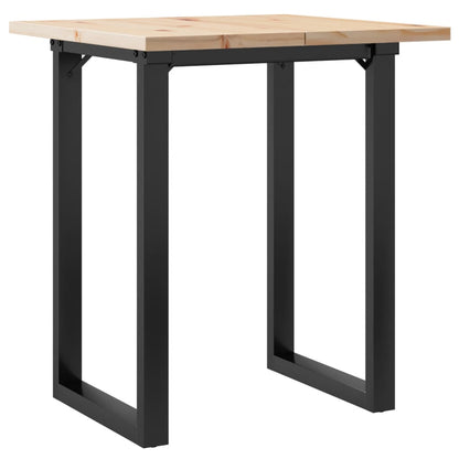 Dining Table O-Frame 60x60x75.5 cm Solid Wood Pine and Steel