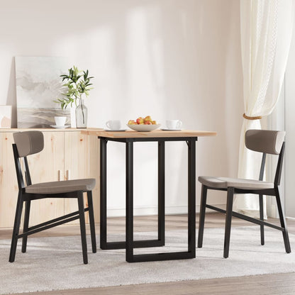 Dining Table O-Frame 60x60x75.5 cm Solid Wood Pine and Steel
