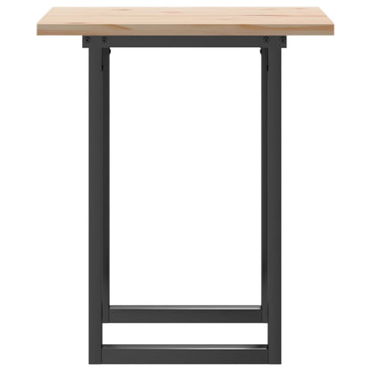 Dining Table O-Frame 60x60x75.5 cm Solid Wood Pine and Steel