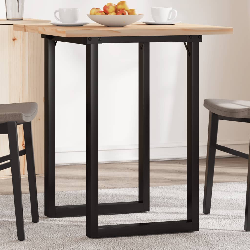 Dining Table O-Frame 60x60x75.5 cm Solid Wood Pine and Steel