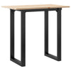 Dining Table O-Frame 80x50x75.5 cm Solid Wood Pine and Steel