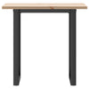 Dining Table O-Frame 80x50x75.5 cm Solid Wood Pine and Steel