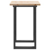 Dining Table O-Frame 80x50x75.5 cm Solid Wood Pine and Steel
