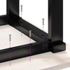 Dining Table O-Frame 80x50x75.5 cm Solid Wood Pine and Steel