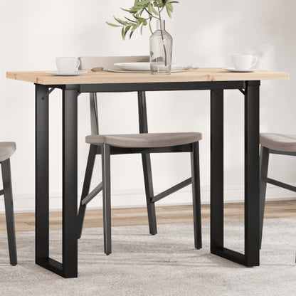 Dining Table O-Frame 100x50x75.5 cm Solid Wood Pine and Steel