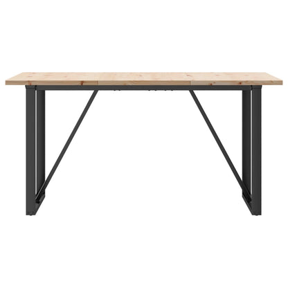 Dining Table Natural wood and black steel