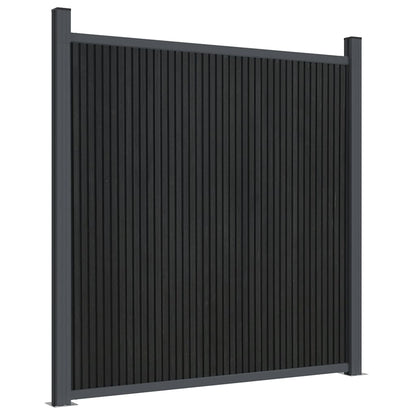 Fence Panel Grey 353x186 cm WPC