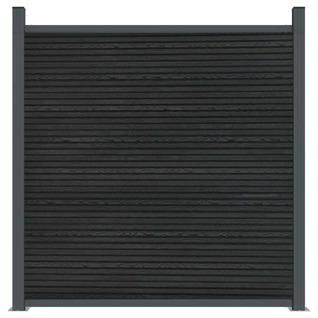 Fence Panel Grey 353x186 cm WPC