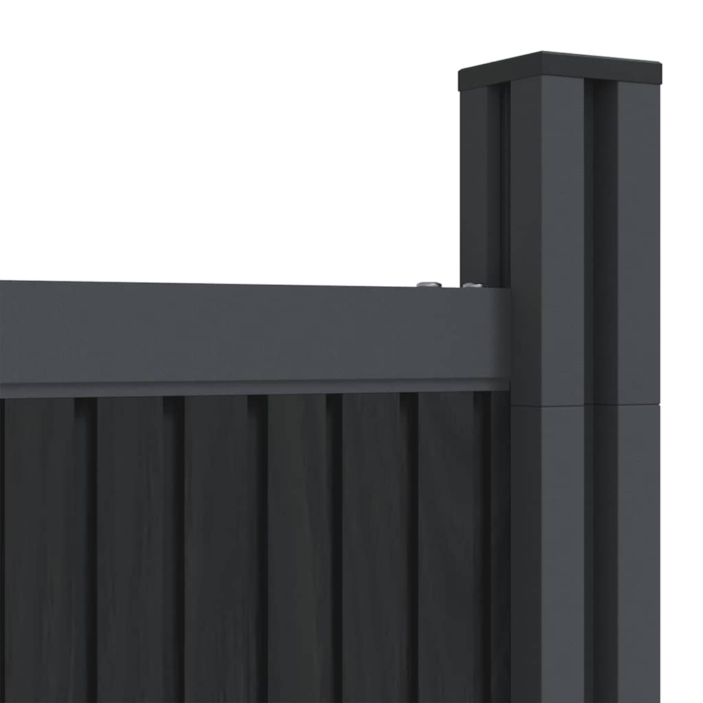 Fence Panel Grey 353x186 cm WPC
