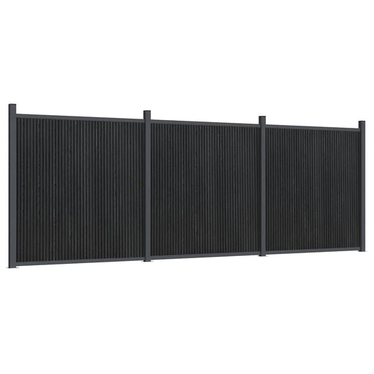 Fence Panel Grey 526x186 cm WPC