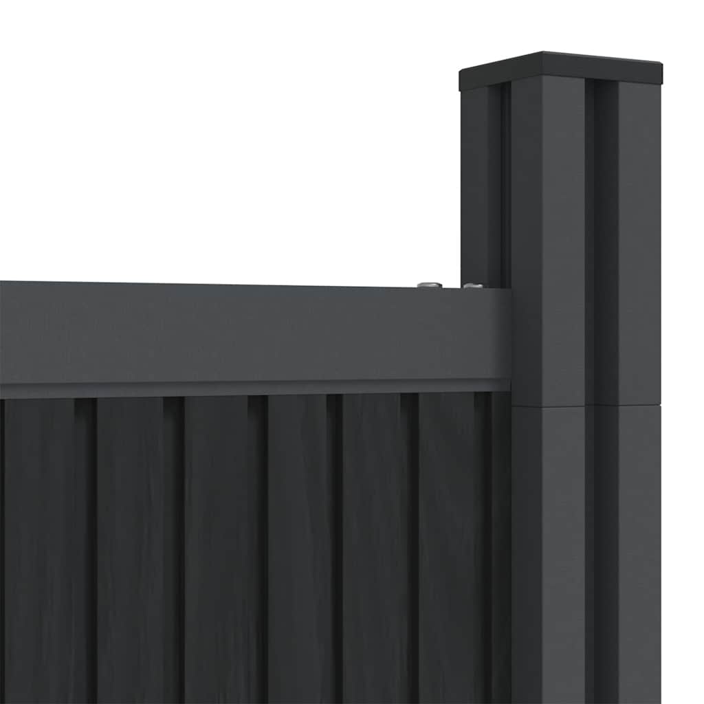 Fence Panel Grey 526x186 cm WPC
