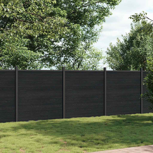 Fence Panel Grey 526x186 cm WPC